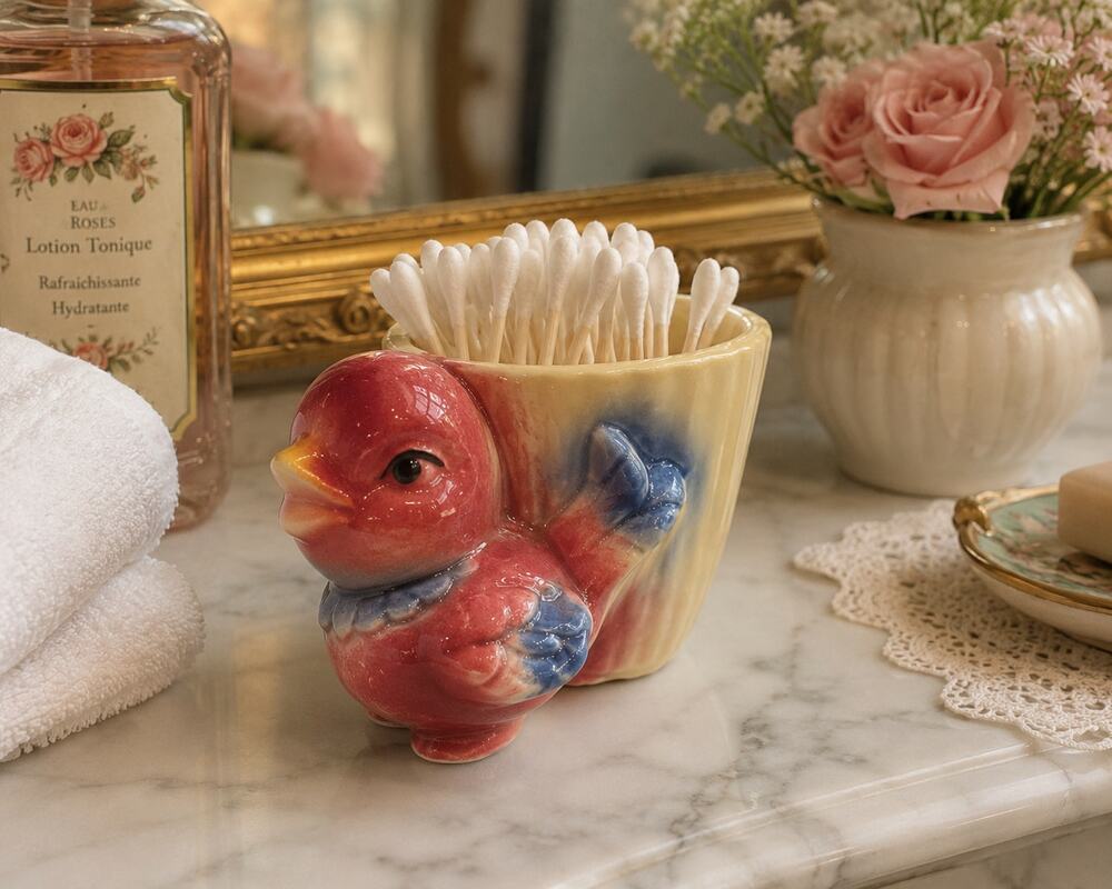 Vintage Shawnee Pottery Bird Planter USA 502 Pink Bird Planter